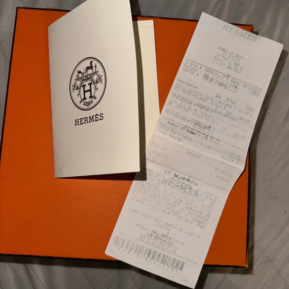 Hermès black and white reversible belt